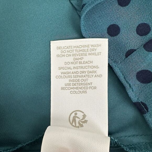 Boden Serena Midi Skirt US 4P Green Polka Dot Chiffon Flare A Line Flowy NWT - Picture 11 of 16